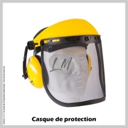 Visière avec écran grillage métallique + Oreillettes