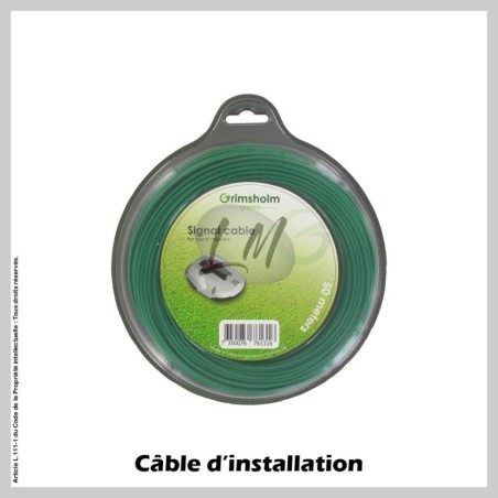 Câbles d'installation pour robot tondeuse - 2,45 mm² x 50 m