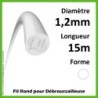 Fil Rond Nylon Blanc 1.2mm x 15m