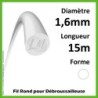 Fil Rond Nylon Blanc 1.6mm x 15m