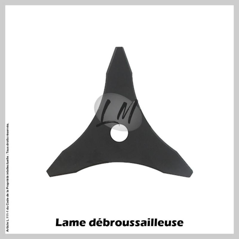 Lame débroussailleuse 3 dents Ø300 mm Al 25,4 mm