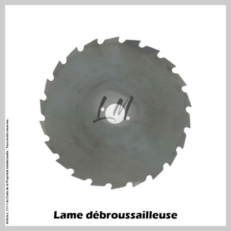 Lame débroussailleuse 22 dents Ø200 mm Al 25,4 mm