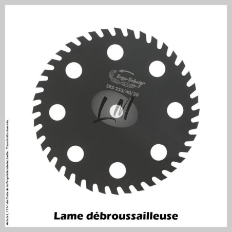 Lame débroussailleuse Ergo-Schnitt 40 dents Ø255 mm Al 20 mm