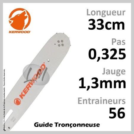 Guide Kerwood 33 - Pas : 0.325 - Jauge : 1.3mm - 56 Ent