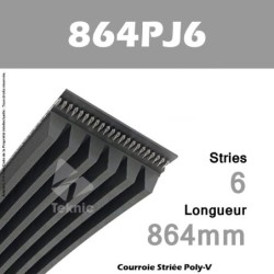 Courroie Poly-V 864PJ6