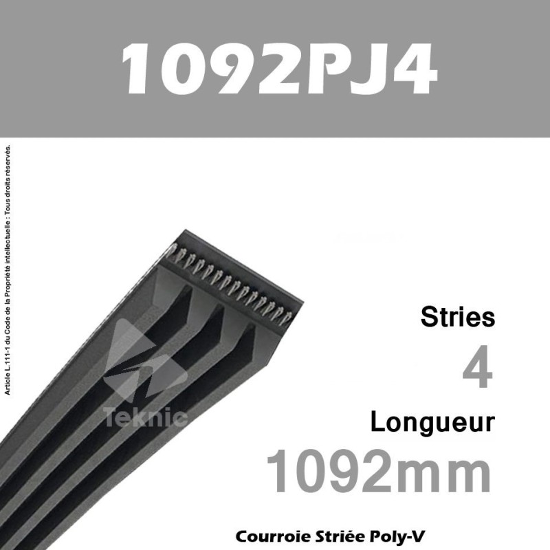 Courroie Poly-V 1092PJ4