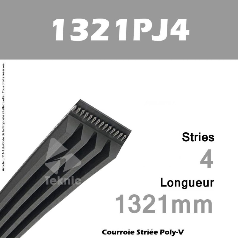 Courroie Poly-V 1321PJ4