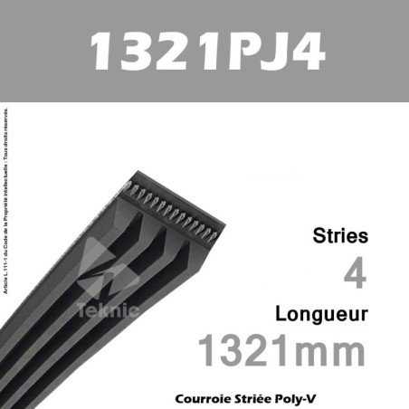 Courroie Poly-V 1321PJ4