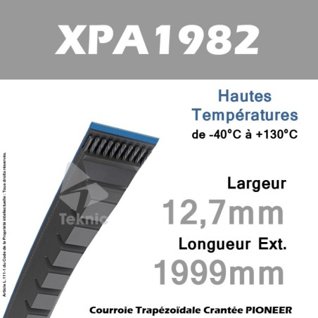 Courroie XPA1982 - Continental Pioneer