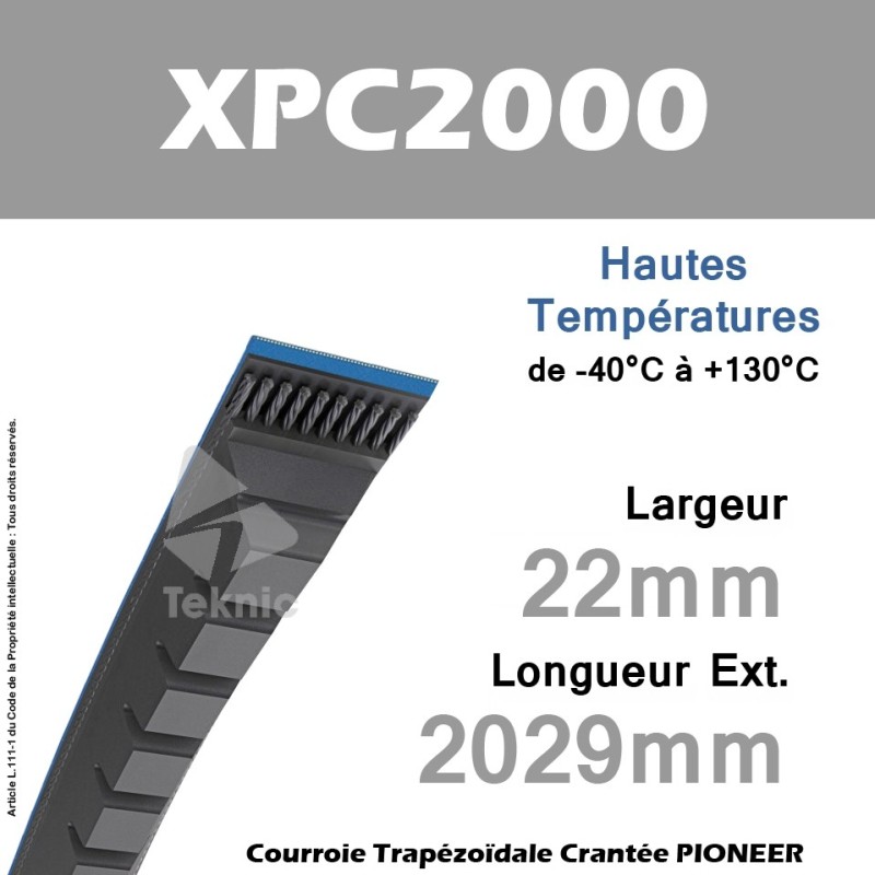 Courroie XPC2000 - Continental Pioneer