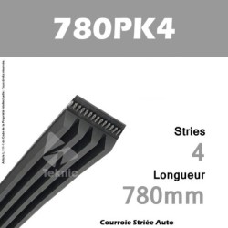 Courroie Poly-V Auto 780PK4 - Continental
