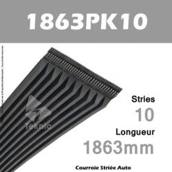 Courroie Poly-V Auto 1863PK10 - Continental