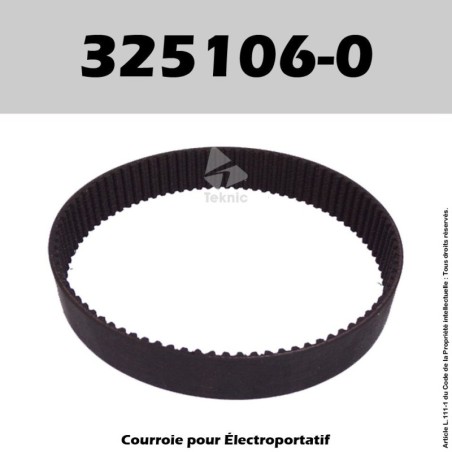 Courroie Elu 0325106-0 - HH40, HH40EK, HH40K, MF81/E, MFF80 "Type 4"