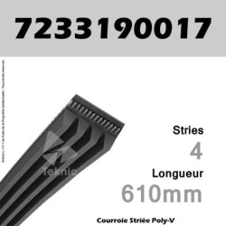 Courroie Metabo bas 317 précision (bas 315, bas 316)