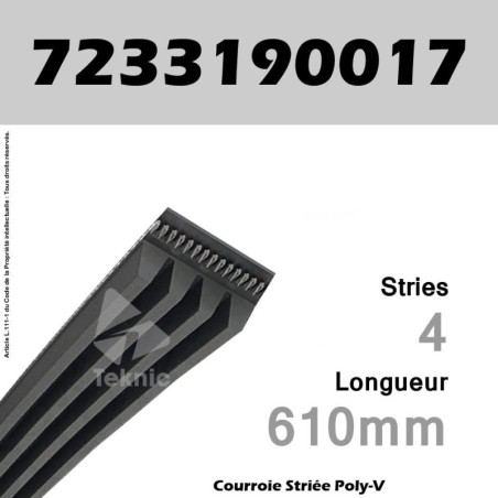 Courroie Metabo bas 317 précision (bas 315, bas 316)