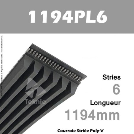 Courroie Poly-V 1194PL6
