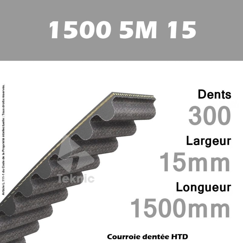 Courroie Dentée 1500 5M 15
