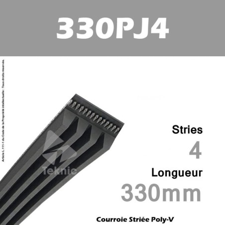 Courroie Poly-V 330PJ4