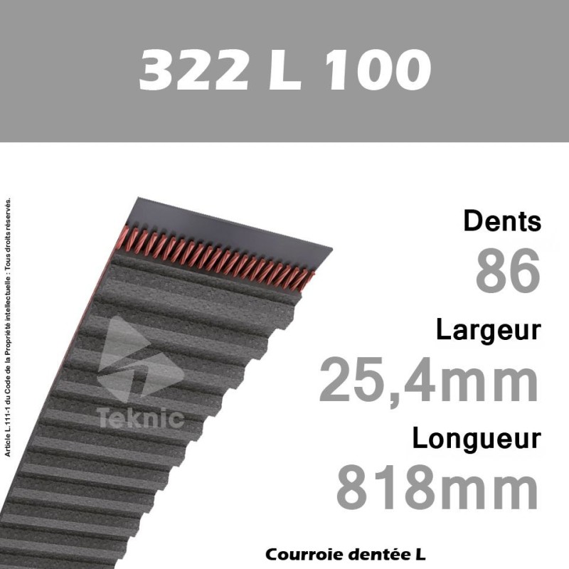 Courroie Dentée 322 L 100