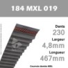 Courroie Dentée 184 MXL 019