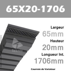 Courroie de Variateur 65X20-1706 Li - W63/1800