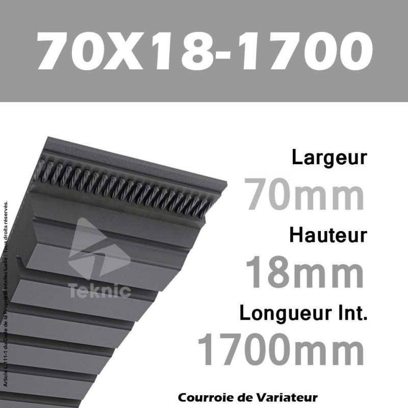 Courroie de Variateur 70X18-1700 Li