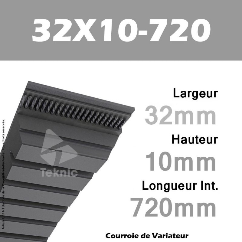 Courroie de Variateur 32X10-720 Li - W31,5/770
