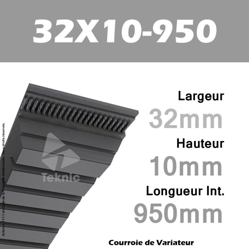 Courroie de Variateur 32X10-950 Li - W31,5/1000
