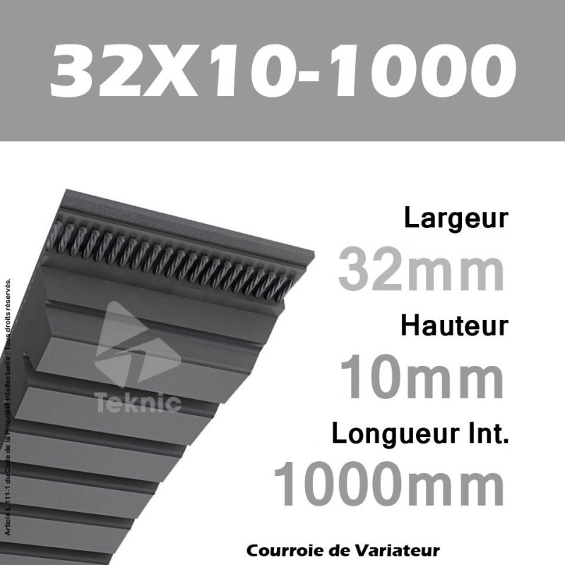 Courroie de Variateur 32X10-1000 Li - W31,5/1050