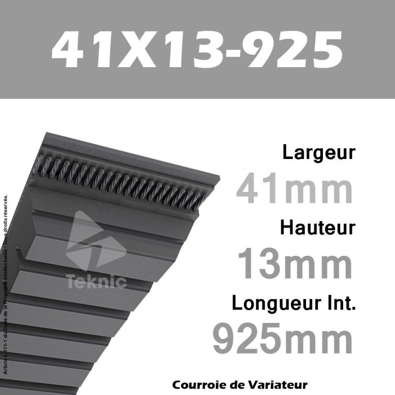 Courroie de Variateur 41X13-925 Li - W40/990