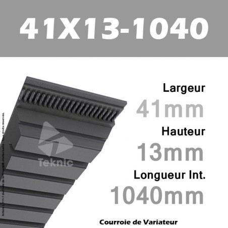 Courroie de Variateur 41X13-1040 Li - W40/1100