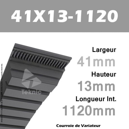 Courroie de Variateur 41X13-1120 Li - W40/1180