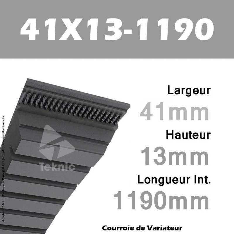 Courroie de Variateur 41X13-1190 Li - W40/1250