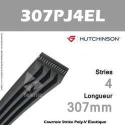 Courroie Flexonic 307 PJ 4 EL - Hutchinson