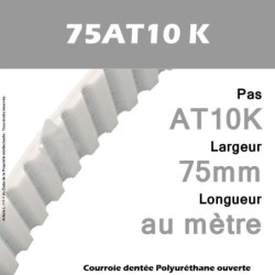 Courroie PU 75AT10 Ouverte Kevlar