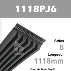 Courroie Poly-V 1118PJ6