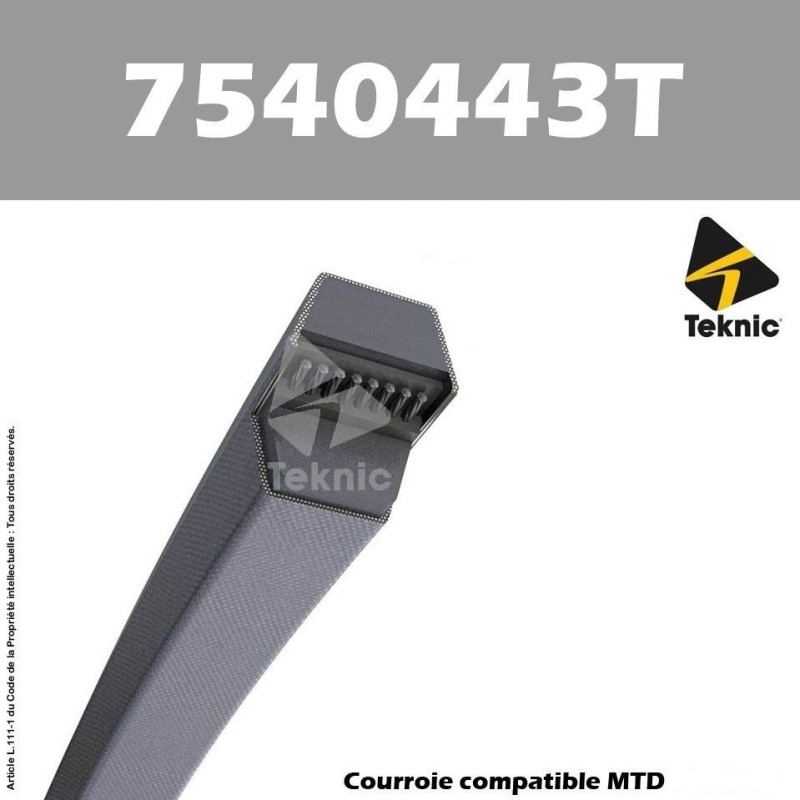 Courroie MTD 7540443 TEKNIC