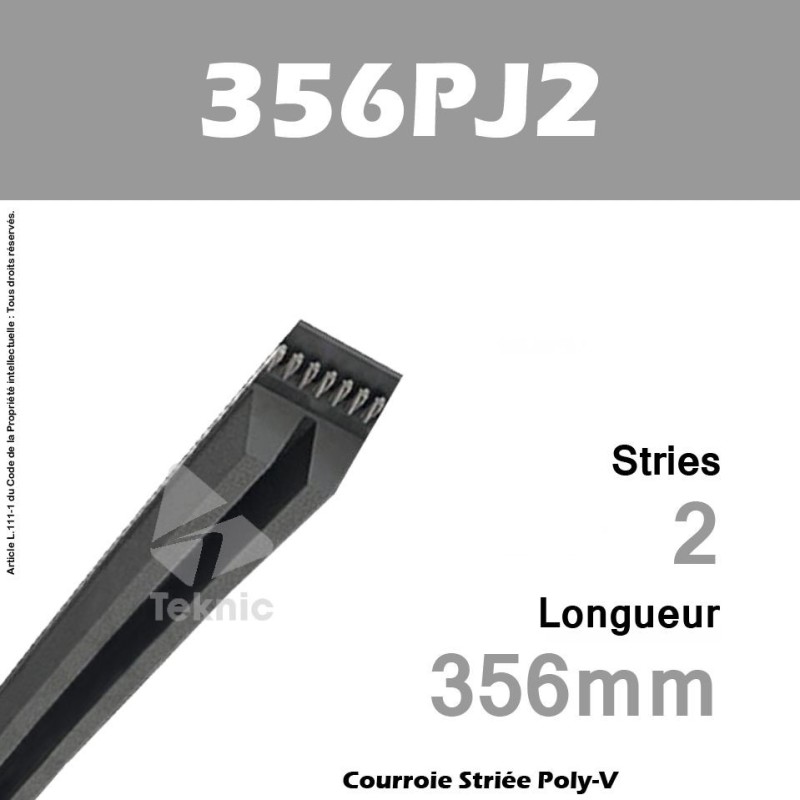 Courroie Poly-V 356PJ2