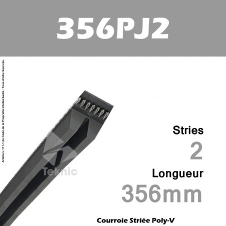 Courroie Poly-V 356PJ2