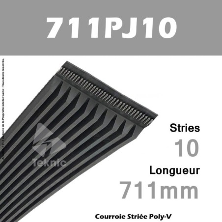 Courroie Poly-V 711PJ10