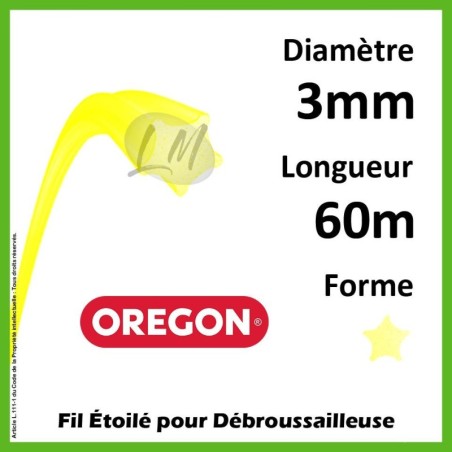 Fil Etoilé Oregon Yellow 3mm x 60m